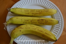 Hidden Banana Message - Kid Snack Ideas