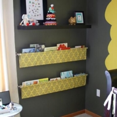 Fabric Sling Bookshelf - Kid's Room