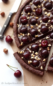 Chocolate Hazelnut Cherry Tart - Dessert Recipes