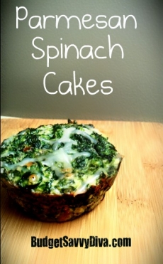 Recipes for Parmesan Spinach Cakes - Hor d'oeuvres Recipes