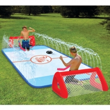 Water Soaked Knee Hockey Rink - Summer Fun