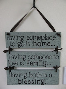 Home + Family = Blessing - Quotes & Sayings