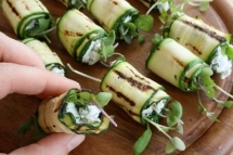 Grilled Zucchini Rolls with Goat Cheese - Recipes for the grill