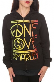 Bob Marley One Love Girls Zip Hoodie - My style