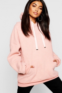 Borg Pocket Knitted Oversized Boyfriend Jumper - Fave Clothing, Shoes & Accessories