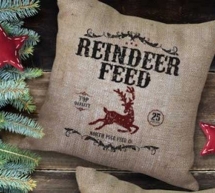 Burlap Christmas Pillows - Christmas