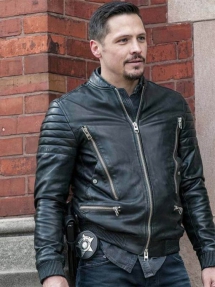 Chicago PD Nick Wechsler Black Leather Jacket - Unassigned