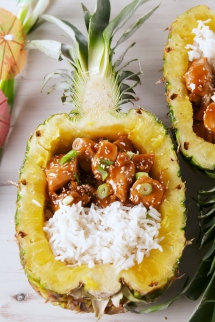 Chicken Teriyaki Pineapple Bowls - I love to cook