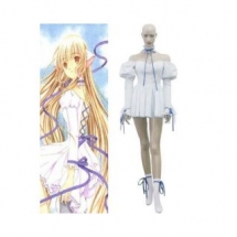 Chobits Chii White Pompon Dress Cosplay Costume - Chobits Cosplay Costumes