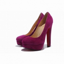 Christian Louboutin Bibi 140mm Suede Platform Pumps Purple - Unassigned