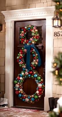 Christmas wreath for outside door - Christmas fun