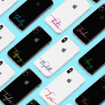 Clear iPhone XS Case with Your Custom Handwritten Name - Phone Cases