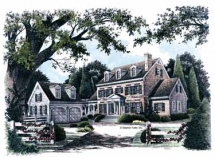 Colonial Country Home [house plan] - Country Farmhouse