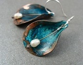 Copper cala lily earrings - My style