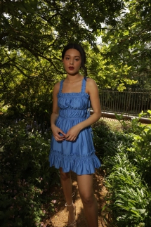 Cornflower Blue Mini Dress for Women - Chapter IV