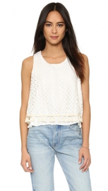 Crochet Tassel Top by Tbags Los Angeles - Spring Wardrobe