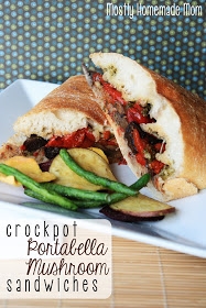 Crockpot Portabella Mushroom Sandwich (Vegetarian)  - Sandwiches