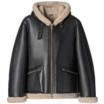 Custom Mar Jacket Sheepskin Leather Jacket with Hood Outer Space CW828666 - MARS JACKET & SPACE COAT