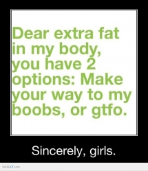 Dear extra body fat... - Gotta get those abs!