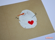 DIY Christmas Cards, Potato Printing - Christmas