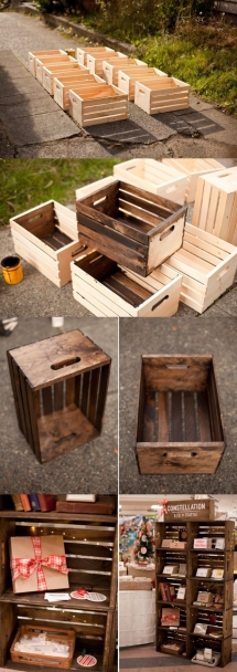 DIY crate shelves - Fun crafts