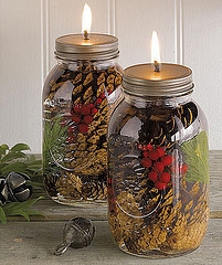 DIY Mason Jar Oil Lamp - Christmas fun