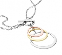 DKNY Essentials Triple Tone Necklace - Fave Clothing, Shoes & Accessories