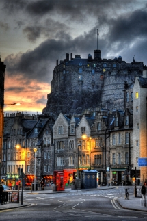 Edinburgh Castle, Scotland at sunset - Travel & Vacation Ideas