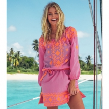 Elena Embroidered Cotton Kaftan from Aspiga - Sunny Fashion