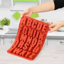 Factory Custom New Creative DIY Food Grade Silicone Ice Mold Tray In Letter Shape - Silicone Ice Tray