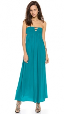Flamingo Bandeau Maxi Dress by Indah - Dresses