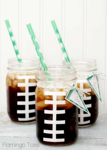 Football mason jars - Football