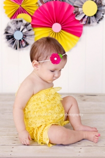 Fuschia Felt Baby Headband - I like