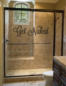 Get Naked bathroom wall decal - Home decoration