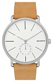 'Hagen' Leather Strap Watch by Skagen  - Watches
