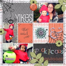 Halloween scrapbook layout - Scrapbooking