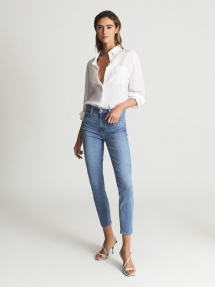 High Rise Crop Skinny Jeans - Spring Wardrobe