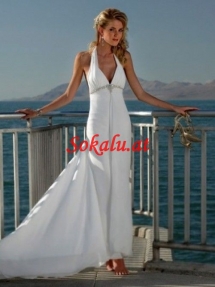 Imperium V-Ausschnitt Gericht Zug Ärmellos Chiffon Strand Brautkleider - Party ideas
