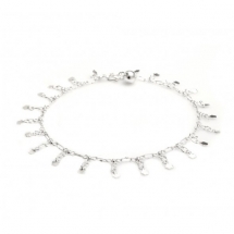John Greed Moonlight Hipster Silver Flower Anklet - Jewelry