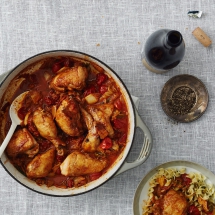 Kimchi-Braised Chicken with Bacon - Tasty Grub