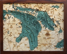 Lake Huron from Below the Boat Wood Charts - Art for home and cottage