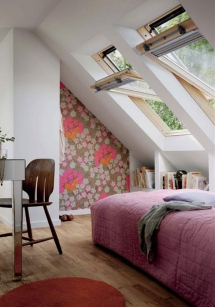 Large swing-open attic skylight windows - Attic Space