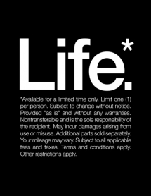 Life* (fine print to live by) - Cool Quotes