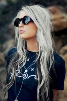 Light grey & dark grey lowlights - Hair ideas I love