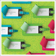 Luggage tag wedding favours - Our destination wedding