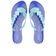 Melissa Women's Salinas Heart Flip Flops in turquoise - Sandals