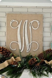 monogram letter over mantle - Fun crafts