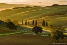 Morning sun over Tuscan fields by Hans Kruse - Pics I love