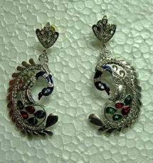 Multicolour Stone Studded Imitation Earring - Earrings