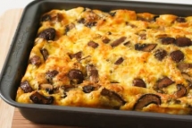Mushroom and Feta Breakfast Casserole - Vegetarian Cooking